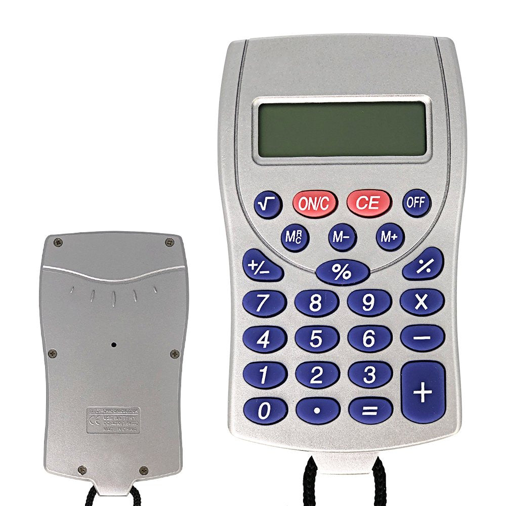 Calculadora Portátil de 8 Digitos com Cordão para Pendurar