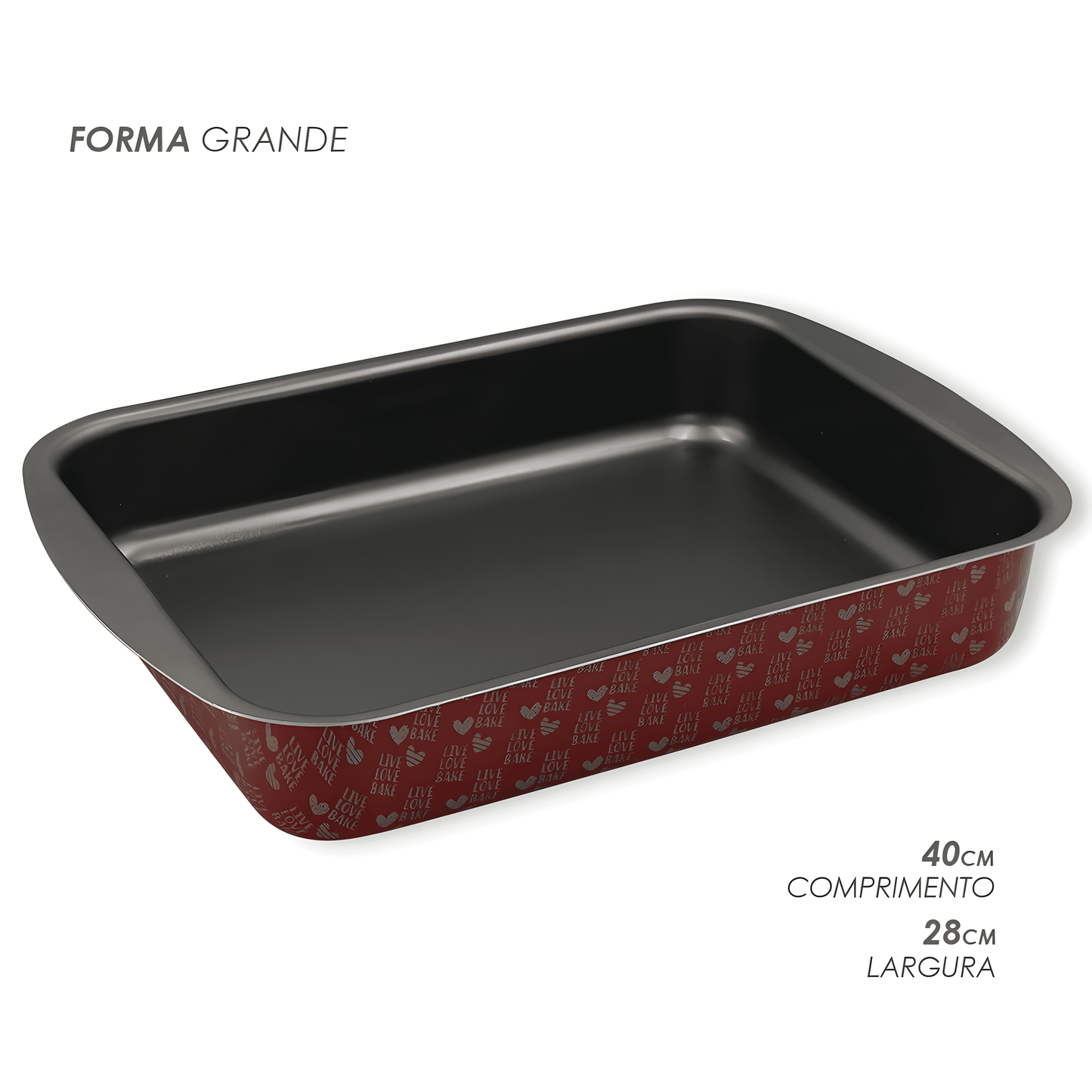 Kit Assadeiras Antiaderentes 3 peças - Vermelha