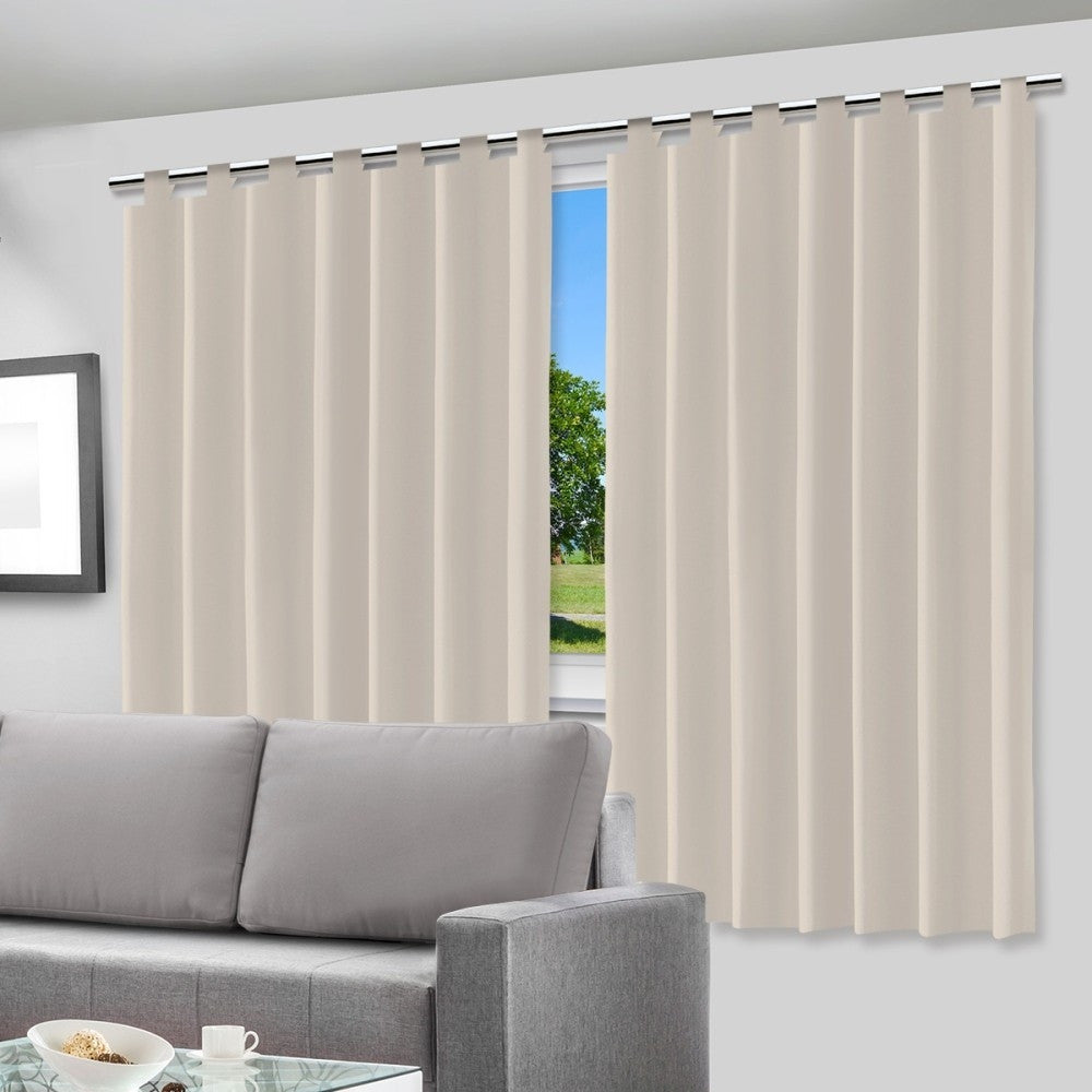 Cortina Blackout Bege - 200x140cm - c/ alça p/ varão