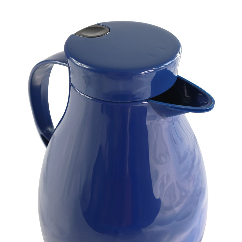 Garrafa Térmica Bule C/ Gatilho 1,0 Litro Café - Azul