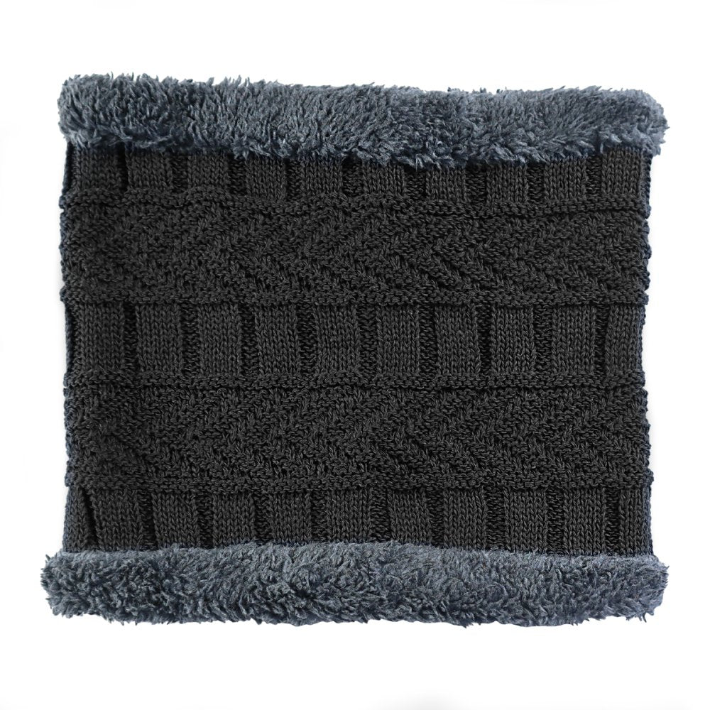 Kit Gorro de Frio e Cachecol Estilo Gola - Preto